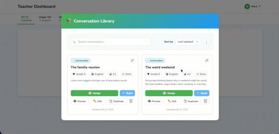 Configure your speaking engagements